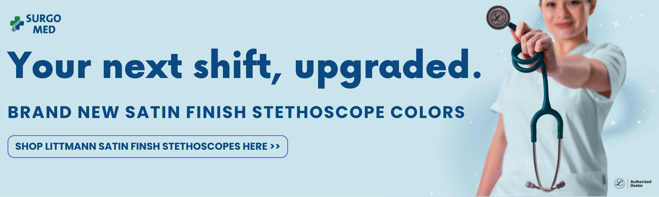 New Satin Finish Stethoscopes SurgoMed Category Page Banner